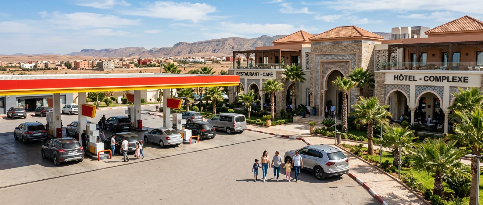 Arrivée station Park Alkhawin